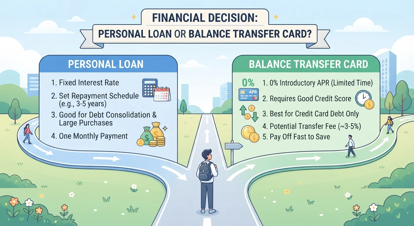 Personal Loans vs. Balance Transfer Cards for Paying Off Debt