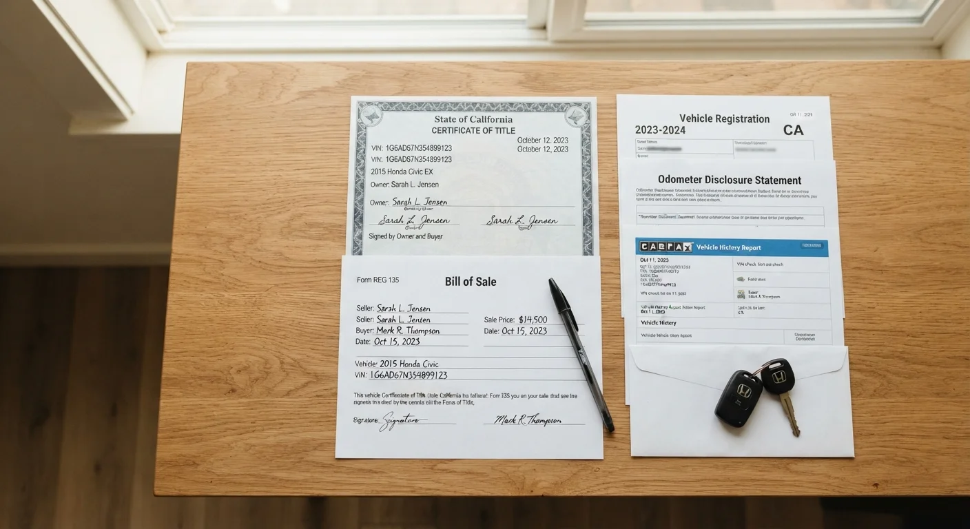 The Paperwork Involved in a Car Sale and What Each Document Does