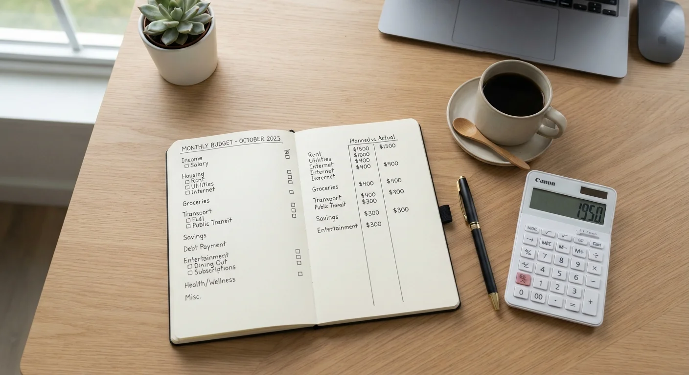 Your First Monthly Budget, Built from Scratch